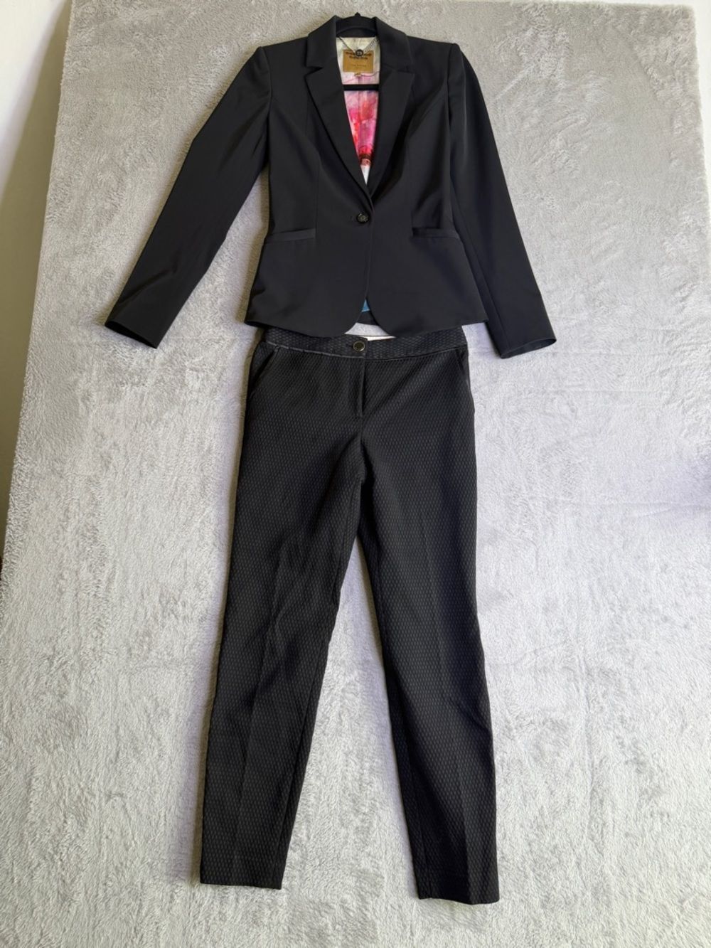 Ted Baker Black Women's Ponte Ankle Pantsuit 0